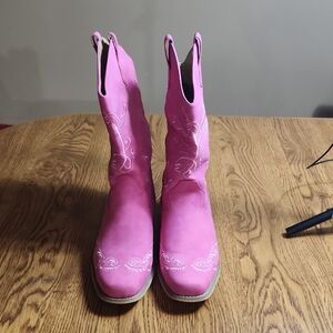 Dream Pairs Hot Pink Western Heeled Cowboy Boots